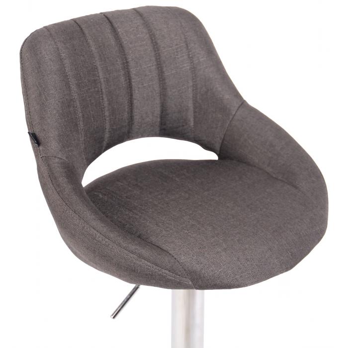 2er Set Barhocker HLO-CP279 Stoff C ~ dunkelgrau