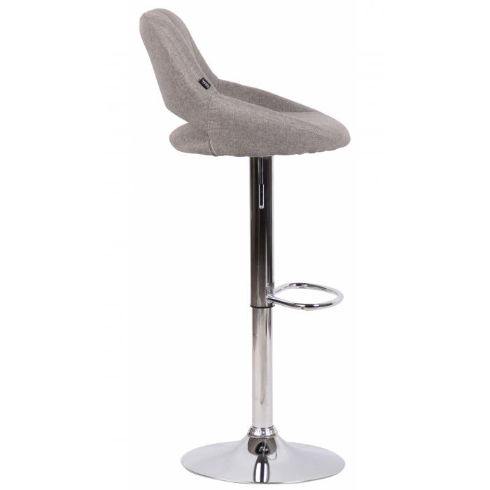2er Set Barhocker HLO-CP279 Stoff C ~ grau