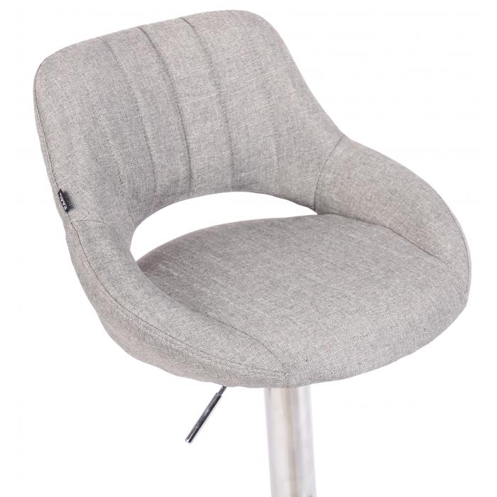 2er Set Barhocker HLO-CP279 Stoff C ~ grau