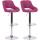 2er Set Barhocker HLO-CP279 Stoff C ~ lila
