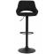 2er Set Barhocker HLO-CP279 Stoff B ~ schwarz