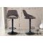 2er Set Barhocker HLO-CP279 Stoff B ~ dunkelgrau