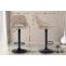 2er Set Barhocker HLO-CP279 Stoff B ~ taupe