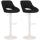 2er Set Barhocker HLO-CP279 Stoff W ~ schwarz