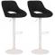 2er Set Barhocker HLO-CP279 Stoff W ~ schwarz