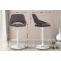 2er Set Barhocker HLO-CP279 Stoff W ~ dunkelgrau