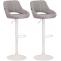 2er Set Barhocker HLO-CP279 Stoff W ~ grau