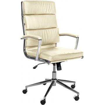 Brostuhl HLO-CP170 Echtleder ~ creme