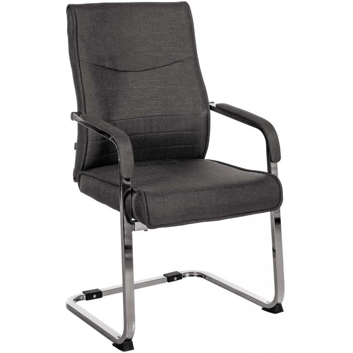 Besucherstuhl HLO-CP113 Stoff ~ schwarz