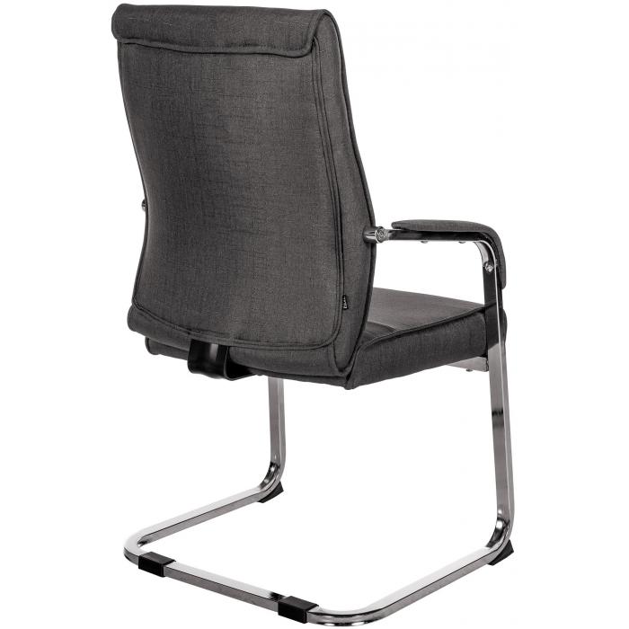 Besucherstuhl HLO-CP113 Stoff ~ schwarz