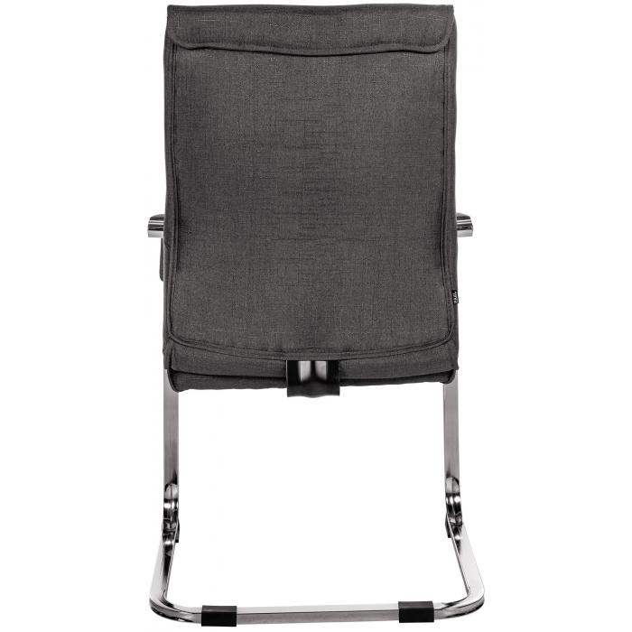 Besucherstuhl HLO-CP113 Stoff ~ schwarz