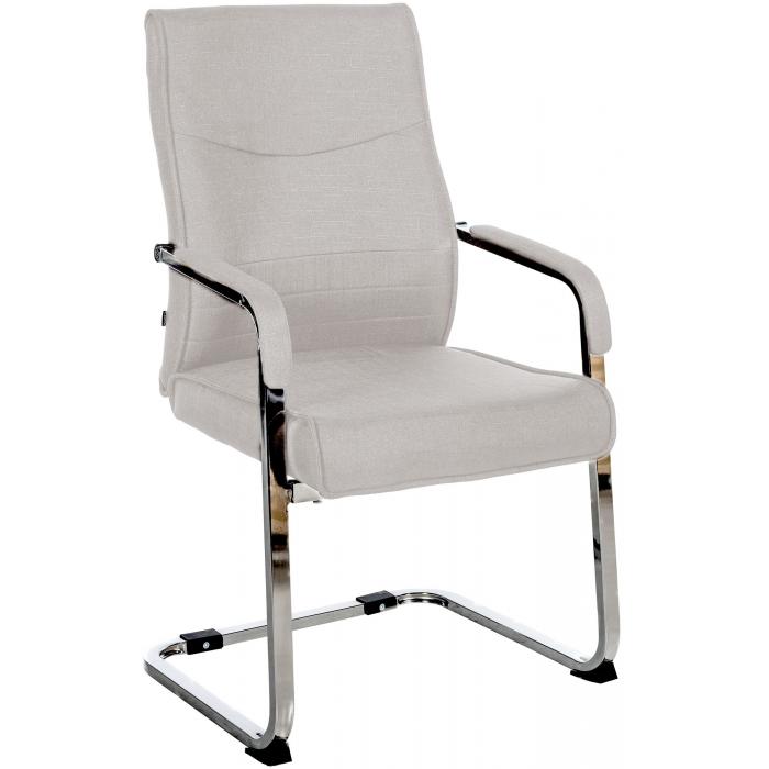 Besucherstuhl HLO-CP113 Stoff ~ grau
