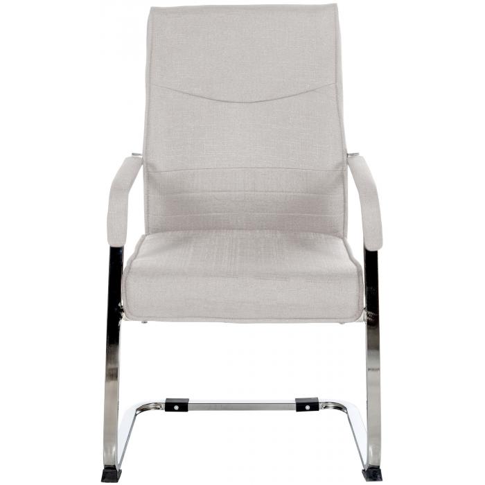 Besucherstuhl HLO-CP113 Stoff ~ grau