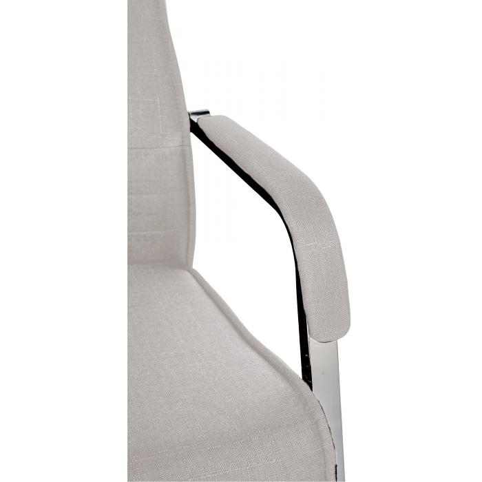 Besucherstuhl HLO-CP113 Stoff ~ grau