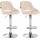2er Set Barhocker HLO-CP278 Samt C ~ creme
