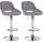 2er Set Barhocker HLO-CP278 Samt C ~ dunkelgrau