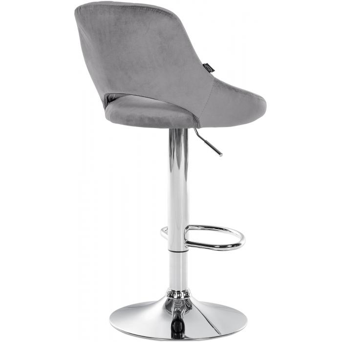 2er Set Barhocker HLO-CP278 Samt C ~ dunkelgrau