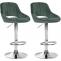 2er Set Barhocker HLO-CP278 Samt C ~ grn