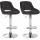 2er Set Barhocker HLO-CP278 Samt C ~ schwarz