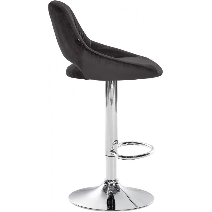 2er Set Barhocker HLO-CP278 Samt C ~ schwarz