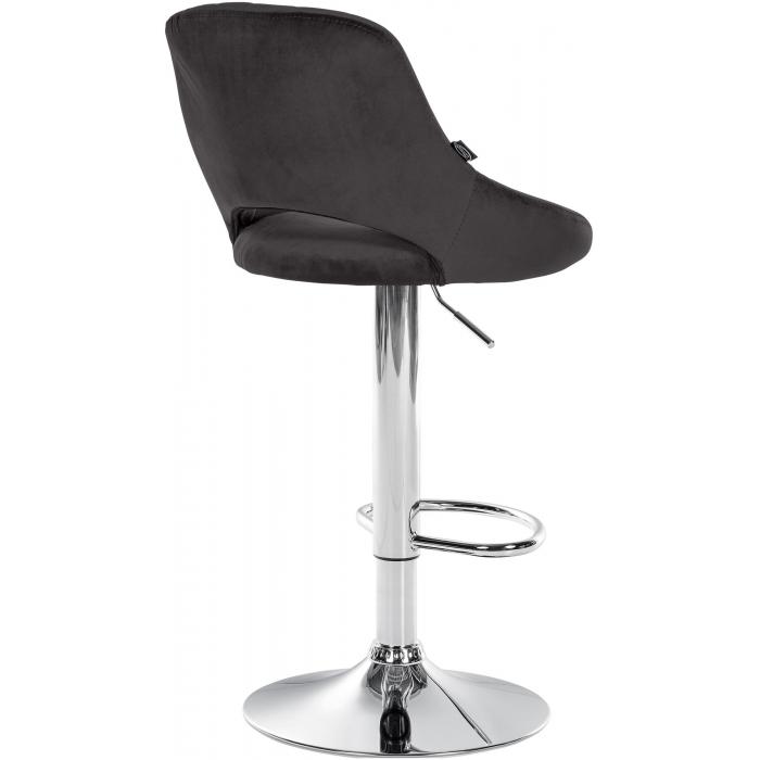 2er Set Barhocker HLO-CP278 Samt C ~ schwarz