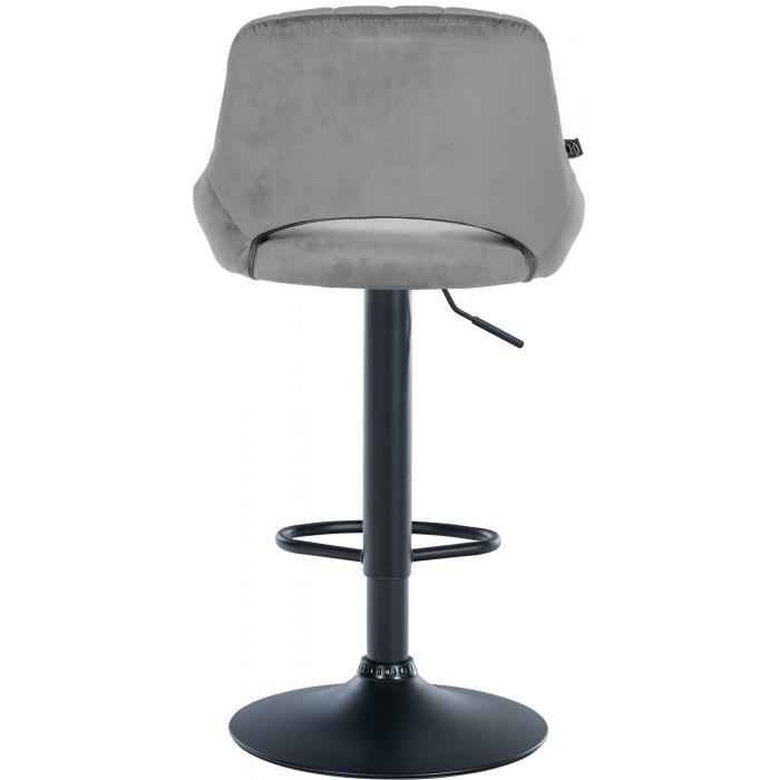 2er Set Barhocker HLO-CP278 Samt B ~ dunkelgrau