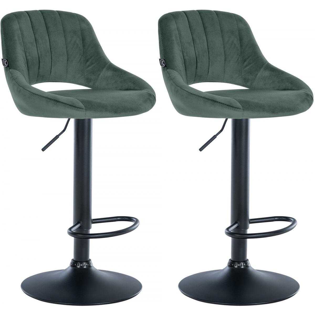 2er Set Barhocker HLO-CP278 Samt B ~ grn