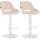 2er Set Barhocker HLO-CP278 Samt W ~ creme
