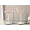 2er Set Barhocker HLO-CP278 Samt W ~ creme