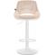 2er Set Barhocker HLO-CP278 Samt W ~ creme