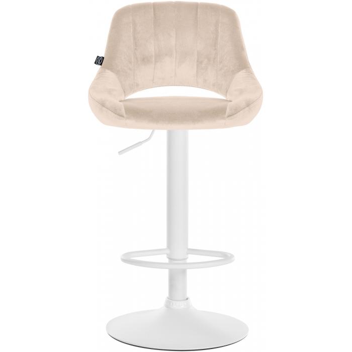 2er Set Barhocker HLO-CP278 Samt W ~ creme