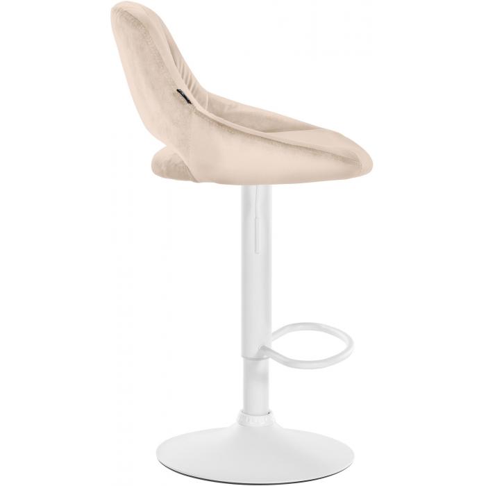 2er Set Barhocker HLO-CP278 Samt W ~ creme