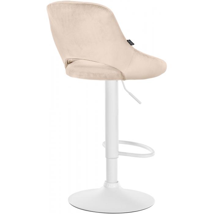 2er Set Barhocker HLO-CP278 Samt W ~ creme