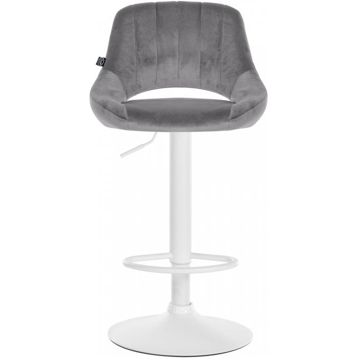 2er Set Barhocker HLO-CP278 Samt W ~ dunkelgrau