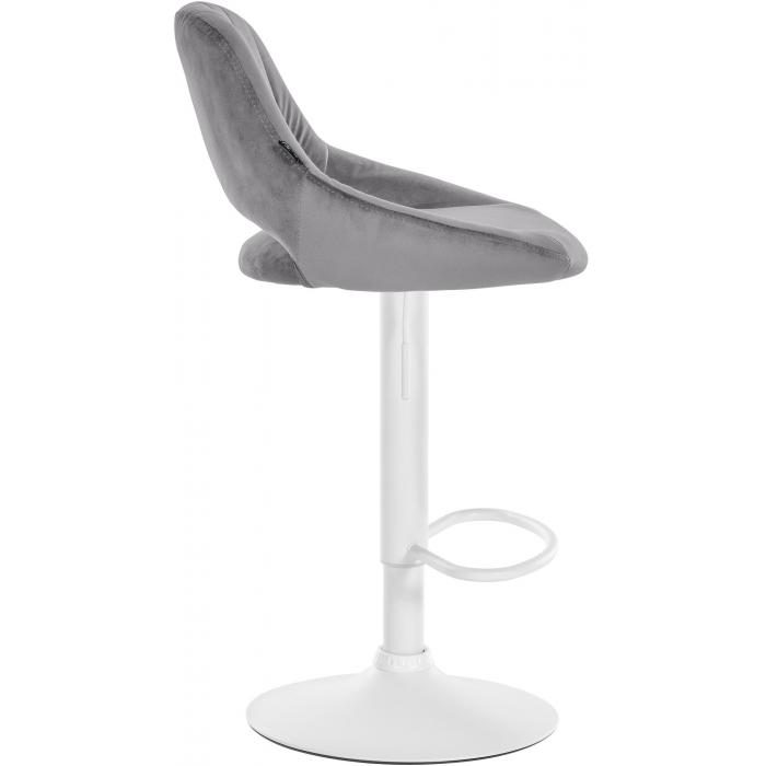 2er Set Barhocker HLO-CP278 Samt W ~ dunkelgrau