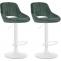 2er Set Barhocker HLO-CP278 Samt W ~ grn