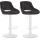 2er Set Barhocker HLO-CP278 Samt W ~ schwarz