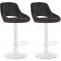 2er Set Barhocker HLO-CP278 Samt W ~ schwarz