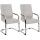 2er Set Besucherstuhl HLO-CP113 Stoff ~ grau