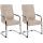 2er Set Besucherstuhl HLO-CP113 Stoff ~ taupe