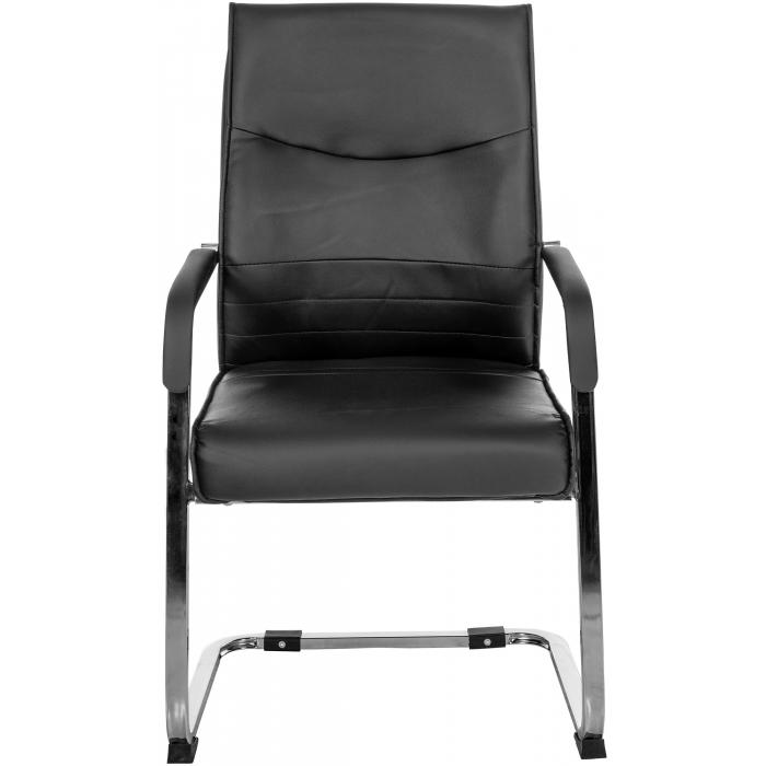 2er Set Besucherstuhl HLO-CP112 ~ schwarz