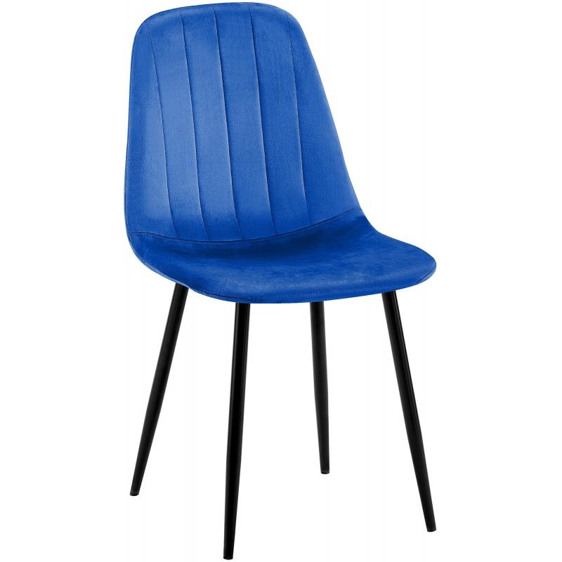 Esszimmerstuhl HLO-CP112 Samt ~ blau