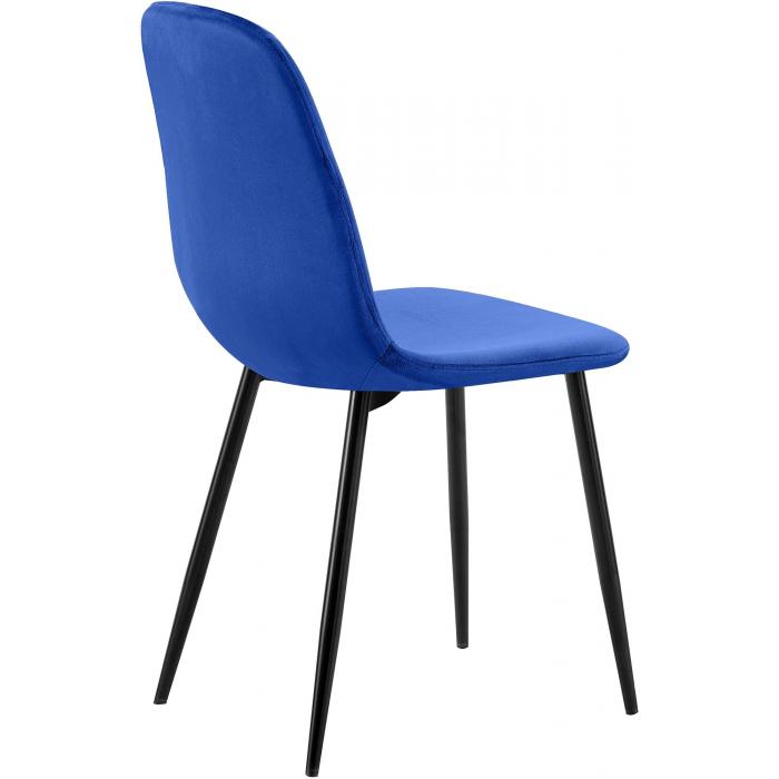 Esszimmerstuhl HLO-CP112 Samt ~ blau