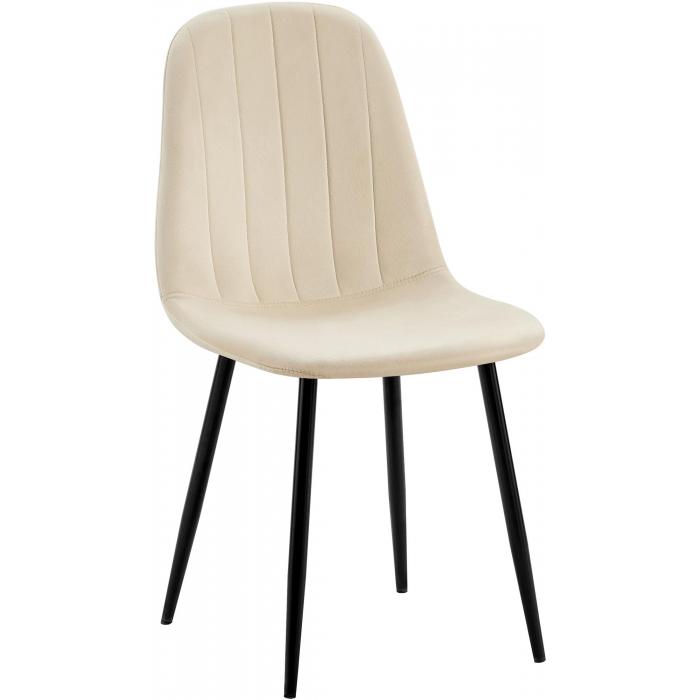 Esszimmerstuhl HLO-CP112 Samt ~ creme