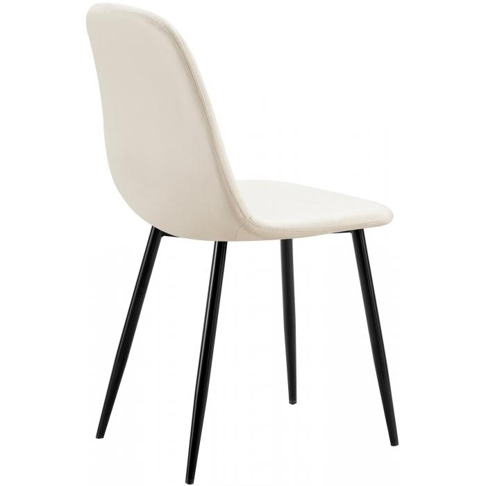 Esszimmerstuhl HLO-CP112 Samt ~ cremewei
