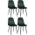 4er Set Esszimmersthle HLO-CP40 Samt ~ grn