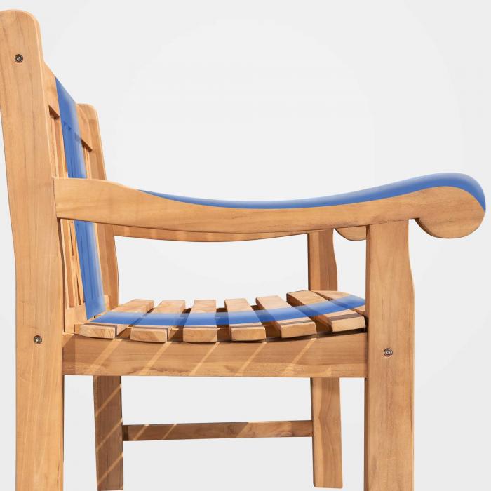 Teakbank HLO-CP3 120 cm mit Abdeckhaube ~ teak