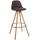 Barhocker HLO-CP311 Stoff Rund natura ~ braun