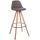 Barhocker HLO-CP311 Stoff Rund natura ~ taupe