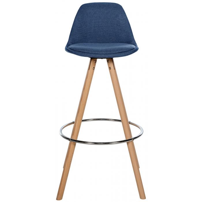 Barhocker HLO-CP311 Stoff Rund natura ~ blau